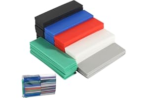 QHSXMQ Abstandshalter Kunststoff 90 Stück 28 x 100 mm Unterlegplatten Kunststoff Verglasungsklötze Dauerhaft Unterlegplatten Distanzklötze Abstandhalter Fenster Fensterklötze (1-6 mm)