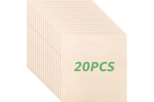 LOLYSIC 20 Stück Sperrholz 3MM,300x300MM,handwerkliche Holzplatten,unbearbeitetes Holz,für DIY Holzbearbeitung,Basteln,Geschenke,Dekoration