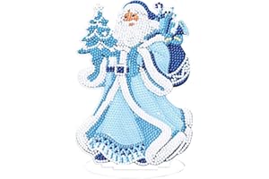 Starnearby DIY Diamond Painting Weihnachten Deko, 5D Diamant Painting Bilder Schneemann, Diamant Malerei Kunst Set Weihnachtsmann Weihnachtsbaum Ornamente Geschenke für Anfänger (Santa A)