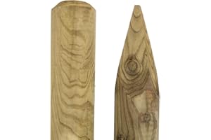 Gartenwelt Riegelsberger Pfahl Ø 6 cm Länge 175 cm Nadelholz Kiefer imprägniert Kiefernholz Rankstab Rankhilfe Rundholz Beeteinfassung Gartenpfahl Gurkenstab gefräst gespitzt