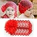 Fairy Season Baby Girls Toddler Lace Headband Hair Bow Accessories red Headwear