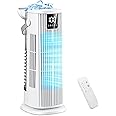 Portable Air Conditioner, 5 in 1 Air Cooler, 1350ML Evaporative Conditioner 120° Oscillating 3 Speeds Tower Fan, 1-12H Timer Quiet Spray Air Cooler Fan for Home Office Travel