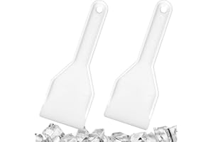 ZEPIQOR Juego de 2 rascadores de hielo para congelador y frigorífico, para quitar el hielo y limpiar el congelador, de plástico resistente