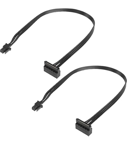 JINTAI Fuente de alimentación y Carga DC Power Cable para HP M01 N01 S01 TE01 TG01 TP01 PWR(2 x 2) TO 2 SATA 15p 200 80 mm L68308001