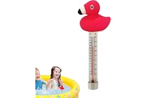 Aizuoni Pool-Enten-Thermometer schwimmend,Duck Pool Temperaturanzeige Mit dünnem Seil, bruchfest, niedlich, sinkendes Pool-Thermometer für Zuhause