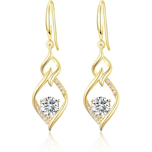 Orecchini Pendenti In Argento 925 Con Zirconi 5A - Lunghi 8,5 Cm, Ipoallergenici, Disponibili In Argento, Oro Rosa E Giallo