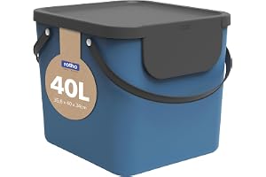 Rotho Albula avfallssepareringssystem 40 l för köket, plast (PP), blå
