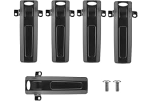 DIYEENI 5PCS Clip da cintura per walkie-talkie portatile, Clip interfono di ricambio per Baofeng UV-82, Clip radio ergonomica, ecologica
