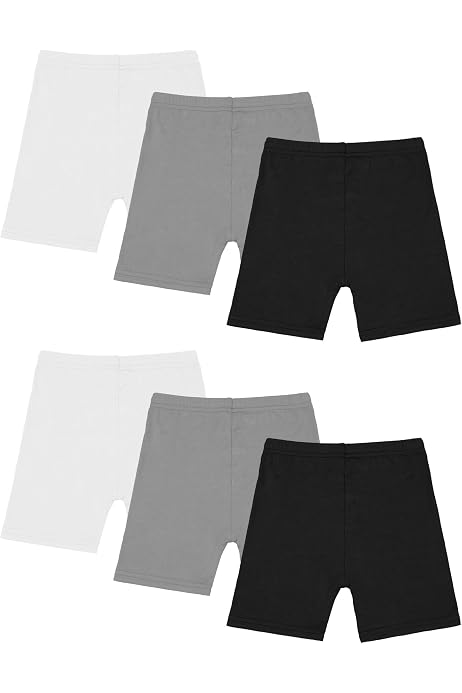 Resinta 6 Pack Black Dance Shorts Girls 