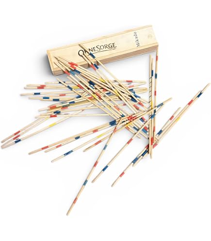 Mikado Traditionnel En Bois Avec Boîte De Rangement - Jeu De Pick Up Sticks Classique Pour Enfants Et Familles