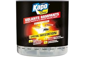 KAPO K.PRO Fumigateur Total - 20 gr - Elimine les infestations d'insectes - Punaises de lit, Cafards, Blattes, Acariens, Mouches...par Propagation d'une Fumée Insecticide - Action Radicale pour 260m3