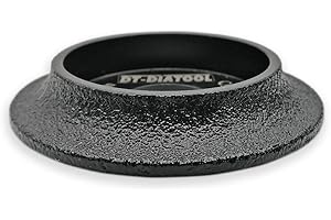 DT-DIATOOL Diamond Grinding Wheel 3" Diameter Demi Bullnose Edge Profile on Concrete Marble Granite Quartz Diamond Height 10mm