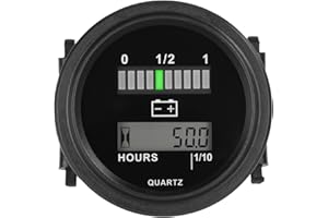 Jayron Indicador de Batería de Plomo-ácido Medidor de Capacidad Medidor de Capacidad de Batería para Carrito de Golf ezgo Barco Yamaha Club Cart Carretilla Elevadora y Otros Equipos a Batería