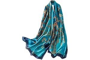 Trillion London® - Sciarpa in seta da donna, firmata, collezione primaverile, leggera, scialle avvolgente, beige, adatta per la vita quotidiana e viaggi, finitura liscia e morbida