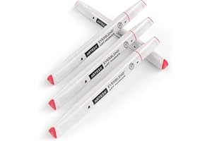 ARTEZA EverBlend rotuladores mezcladores color Rojo A412 | Juego de 4 | Rotuladores de alcohol con doble punta (fina+biselada) | para mezclar y crear capas en distintas superficies