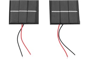 WALFRONT 0.4W 1.5V 2Pcs Mini Piccolo Pannello Solare Modulo FAI DA TE Polisilicio Cella Solare 43x55mm Pannello Solare Power Home Progetto FAI DA TE