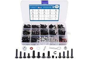 MMOBIEL 500-częściowy uniwersalny zestaw śrub RC Ustaw dla RC Cars Trucks Crawler w skali 1/8, 1/10, 1/12 i 1/16 m4 Nakrętki śrubowe na nakrętce nakrętki