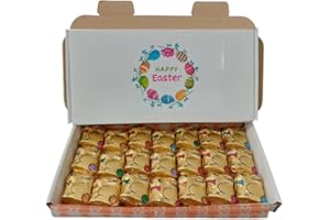NILLKANTH 21 x Easter Milk Chocolate Crème Filled Bunnies Foil Easter Gold Bunnies Rabbit Delicious Chocolate Golden Bunnies for Easter Egg Hunts Gifts box for Kids Adult
