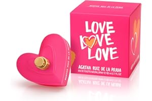 Agatha Ruiz de la Prada Perfumes - Love Love Love, Eau de Toilette for Women - Long Lasting - Charming, Playful and Modern Fragance - Fruity, Citrus and Floral Notes - Ideal for Day Wear - 80 ml