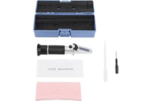 Raguso Medición del Contenido de azúcar Refractómetro portátil Brix de Mano 0~32% Alimentos Azúcar Zumo de Fruta Vino Cerveza Bebidas Medidor de Prueba