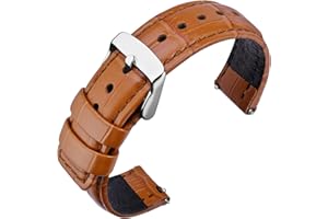 ANNEFIT Cinturino in Pelle a Sgancio Rapido 18mm 20mm 22mm 24mm, Cinturini di Ricambio con Fibbia in Acciaio Inossidabile