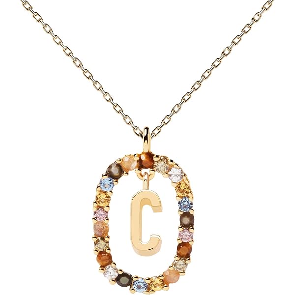 PDPAOLA Collana Lettera S In Argento 925 Placcato Oro 18k Con Pietre – Gioiello Regolabile Donna