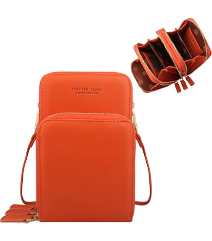 Borsa Per Cellulare Donna Nylon Leggera 17x10 Cm Tracolla Regolabile Con Cerniera