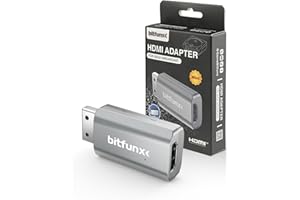 BITFUNX Dreamcast HDMI Adapter - Supports VGA to HDMI, Plug & Play Video Game Adapter with No Lag, Mini HD Video Audio Converter for Dreamcast Game Console All Version