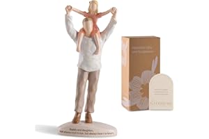 Storieme Dad Birthday Gifts from Daughter: Father's Day Christmas Figurine Gift for Dads - Hand-Painted Daddy Daughter Statue Present Decor