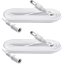 Rallonge Alimentation DC 2m - Connecteur 2.1x5.5mm Mâle/Femelle Pour LED, Caméras, Moniteurs