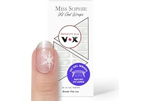 ‎MISS SOPHIE Original Miss Sophie UV Gel Nagelfolien I 20 UV Gel Nagellack-Streifen Break The Ice UV I Für Finger- & Fußnägel