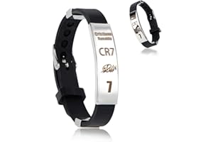 Ainvliya C r7 Armband, Nummer 7 Fußball Armband Fußballsport Silikonarmband Trikot Deko Geschenk für Männer Jungen Fußballfans Sportbegeisterte Fußballkultur Stylisches Statement Accessoire