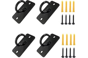 Xuoxeji 4 PCS Resistance Band Wall Anchor, Wall Mount Workout Anchors, Exercise Station Strap Anchor for Resistance Bands, Suspension Training, Yoga Swings, Stretching, Body Weight Straps, Home Gym
