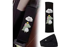 VJUYSW Sicherheitsgurtpolster für Kinder, Sicherheitsgurtband, Gurtpolster kinder,Gurtschutz, Schulterpolster, Schlafkissen, Nackenstütze für Kinder (Niedliches Krokodil)