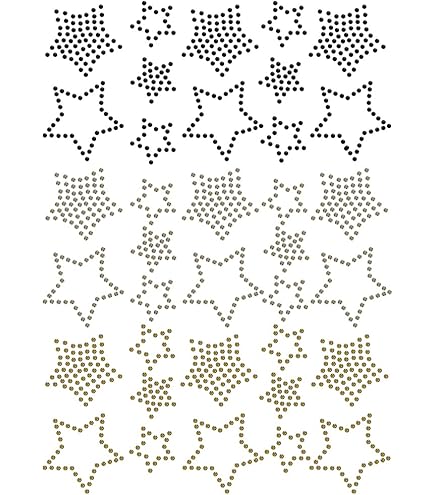 6 Fogli Strass Hotfix Con Cristalli - Decalcomanie Termoadesive Per Decorazioni Fai Da Te Su Tessuto - Foto 3