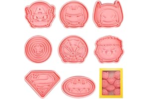 SIPHUS Emporte Pièce Enfants, 8pcs Moule Biscuit, Decoupoir Patisserie, Tampon Biscuit Animaux, Moule Empreinte Patisserie, pour Décoration de Fondant, Biscuit, Cookie, Gâteau