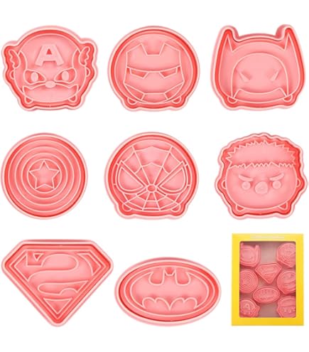 VYIBPDY 8 Pcs Emporte Pièces Animaux, 3D Moule Biscuit En Plastique, Emporte Piece Enfants, Moule à Biscuits Patisserie, Decoupoir Patisserie, Tampon Biscuits Animaux