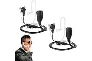 ZFRITP 2 PCS Oreillette Talkie Walkie 2 Broches Casque Écouteur(150CM),Oreillette Talkie Walkie Radio,Compatible avec La Radio Bidirectionnelle Kenwood BAOFENG UV5R 888S RT24 RT27 HESENATE HT999.