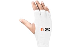 DSC 1501496 Attitude Cricket Batting Inner Gloves For Mens | Cotton Material | Cut Finger for Better Grip | Faster Sweat Absorbtion | Kit For Men and Boys | White