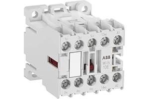 ABB Mini contactor, modelo MC1A310AT1, 3 contactos principales NO y 1 contacto auxiliar NO, 24V 50/60Hz, color blanco, 5,6 x 4,5 x 4,8 centímetros (referencia: 1SAL102617R9901)