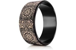 ‎YOGA DESIGN LAB Yoga Design Lab Yoga Wheel | Extra stark, Dharma Rad, umweltfreundlich | intensivere Dehnung, verbessert die Haltung (Mandala Black Kork)