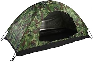 SHARAINN Camouflage Tent Camping Tent Lightweight Waterproof Beach Tent Outdoor for Hiking