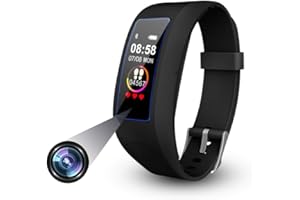 DigiKuber Fitness Armband Uhr Kamera, Versteckte Camera 1080P Videoaufnahme Kamera Armband Uhr, Überwachungskameras Pulsmesser Bluetooth Sportuhr für Android iOS Phone mit 32 GB