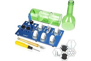 AZSSMUK Glasflaschenschneider Verbesserte Flaschenschneidemaschine zum Schneiden von runden, handwerklichen DIY-Glasschneider-Bündelwerkzeugen (A)