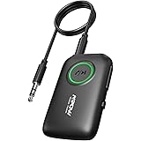 Mpow Bluetooth 5.0 Transmitter Receiver, Bluetooth Adapter with aptX Low Latency, aptX HD, Built-In Microphone, cVc 8.0 Noise