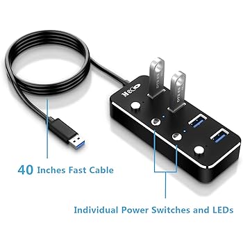 Hub USB 7 Porte Con Interruttore On/off (Neu (gemäss Beschreibung)) In - Foto 4