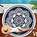 Produktbild Runde Strandtuch Picknickdecke Dicke Tapisserie Mit Quaste Urlaub Picknick Reise Yoga Matte Schwimmen Schal Wrap Sonnenbaden Blätter Camping Gym Sport Handtuch A