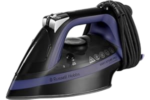 Russell Hobbs Fer à repasser vapeur [2400W, 200g vapeur supplémentaire] EasyStore Pro (température opt. pour tous tissus, rangement et nettoyage faciles, semelle antiadhésive, anti-calcaire) 26731-56