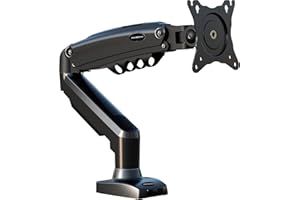 Invision Solidny, obrotowy, uchwyt biurkowy na sprężynie gazowej do monitora LCD, LED od 13 do 32 cali o wadze od 2 kg do 9 kg, Czarny (MX200)