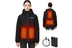 Mincoo Chaqueta Calefactable hombre Con Capucha Usb 3 Modos De Calentamiento,chaqueta invierno,Ropa Calefactable Para Exteriores, Motociclismo, Senderismo, Esquí Y Acampada.